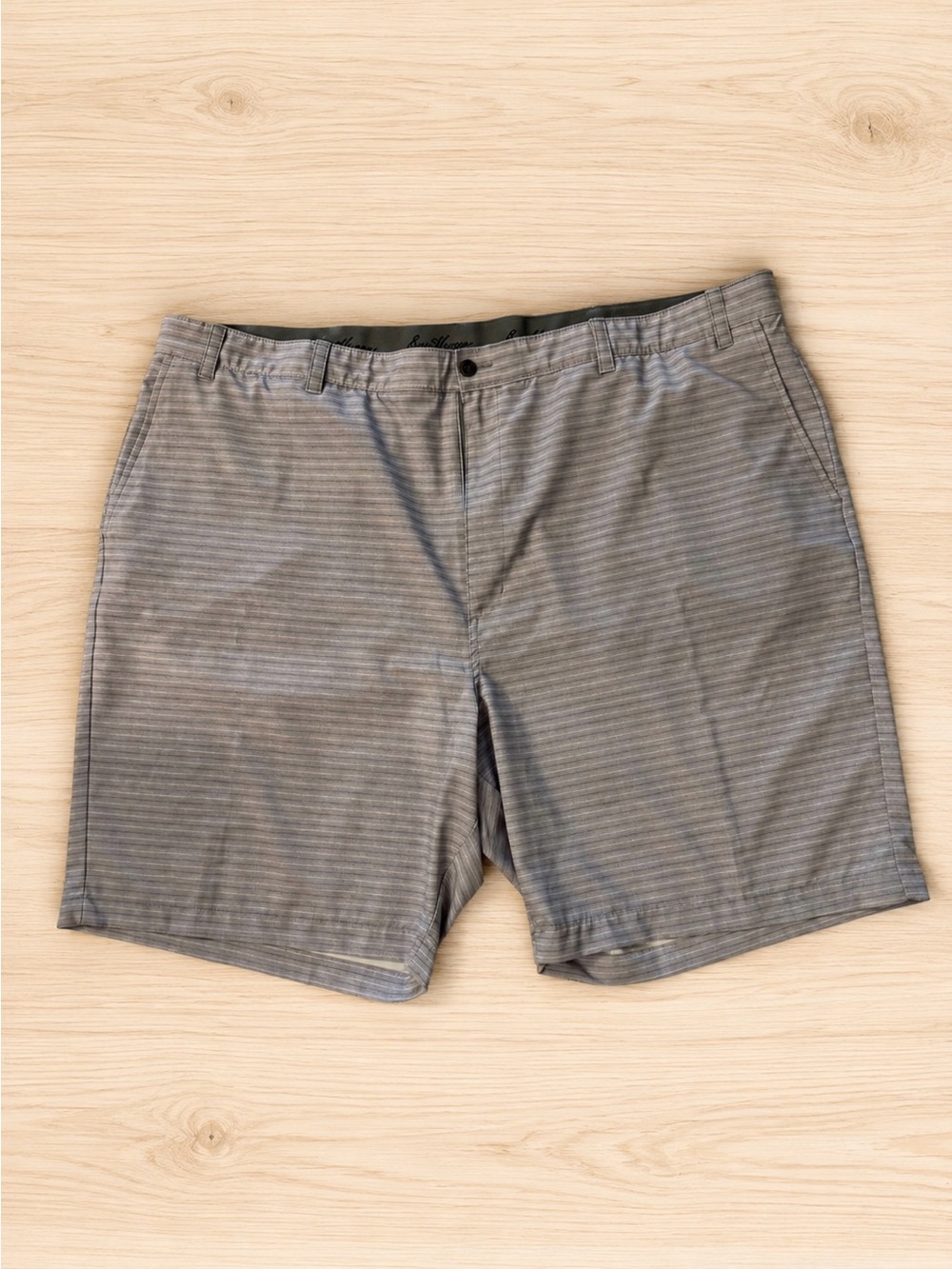 Ben Hogan Golf Shorts Men's 50 Gray Pin Striped Performance Stretch